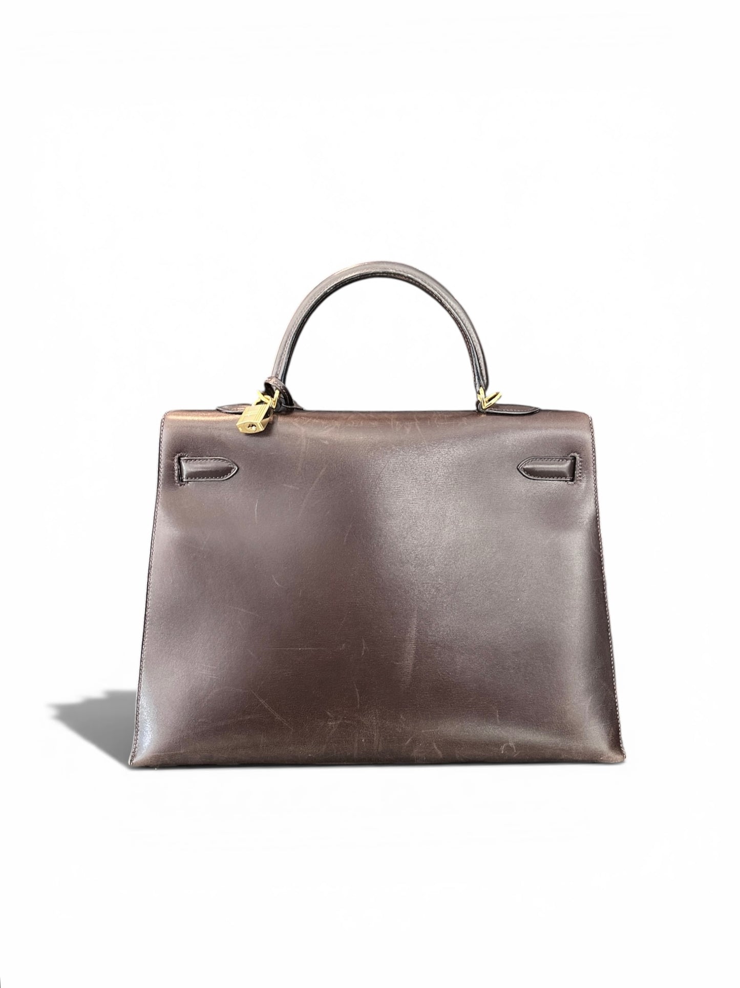 Hermès Kelly 35 Box Calf Chocolat – Gold Hardware