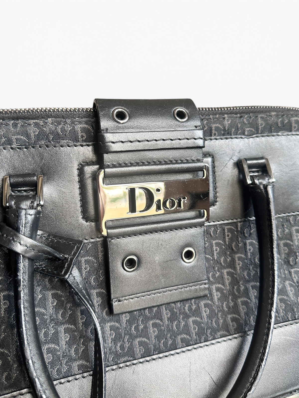 Sac Dior Street Chic Bowling – Toile Trotter noire