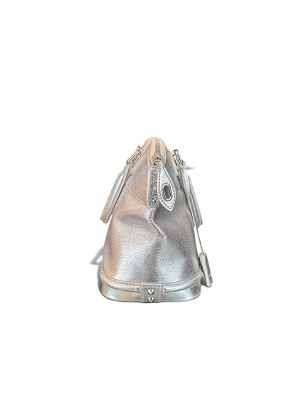 Louis Vuitton Lockit MM Cuir Argenté