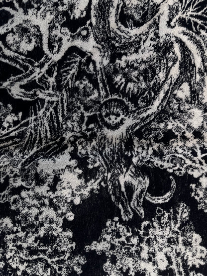 Christian Dior reversible beach towel – navy & white toile de Jouy motif