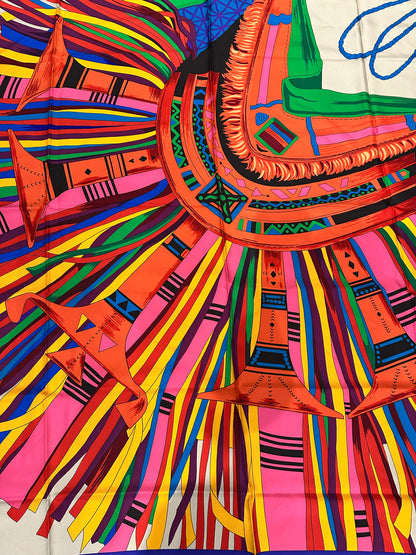 Hermès – Carré 140 en soie – multicolore