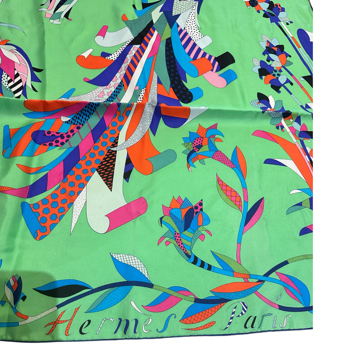 Carré géant Hermès 140 « Paradis de Soie » – Vert