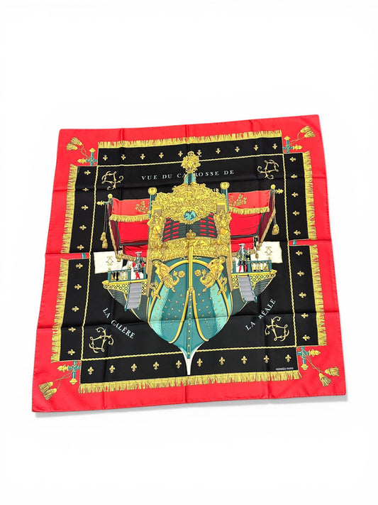 Hermès scarf "Vue du Carrosse de la Galère Royale" – 90 cm