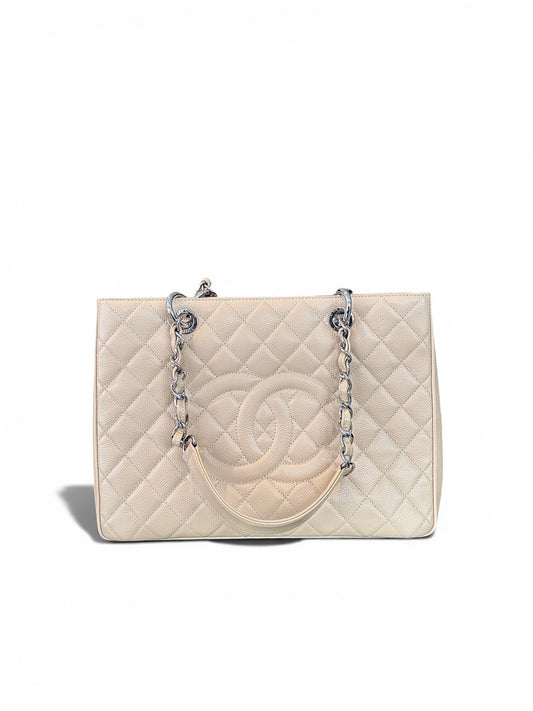 Chanel Grand Shopping Tote GST Beige Caviar – 2014
