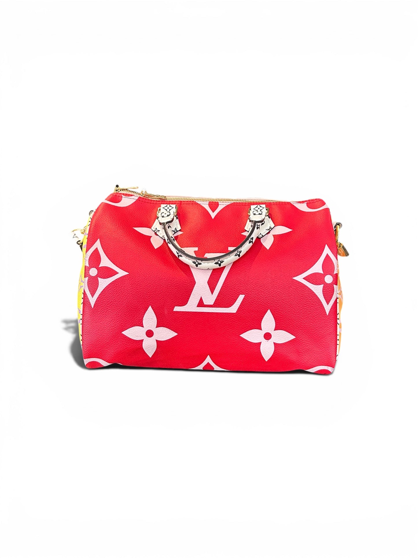 Louis Vuitton Speedy Bandoulière 30 Giant Monogram rouge & rose