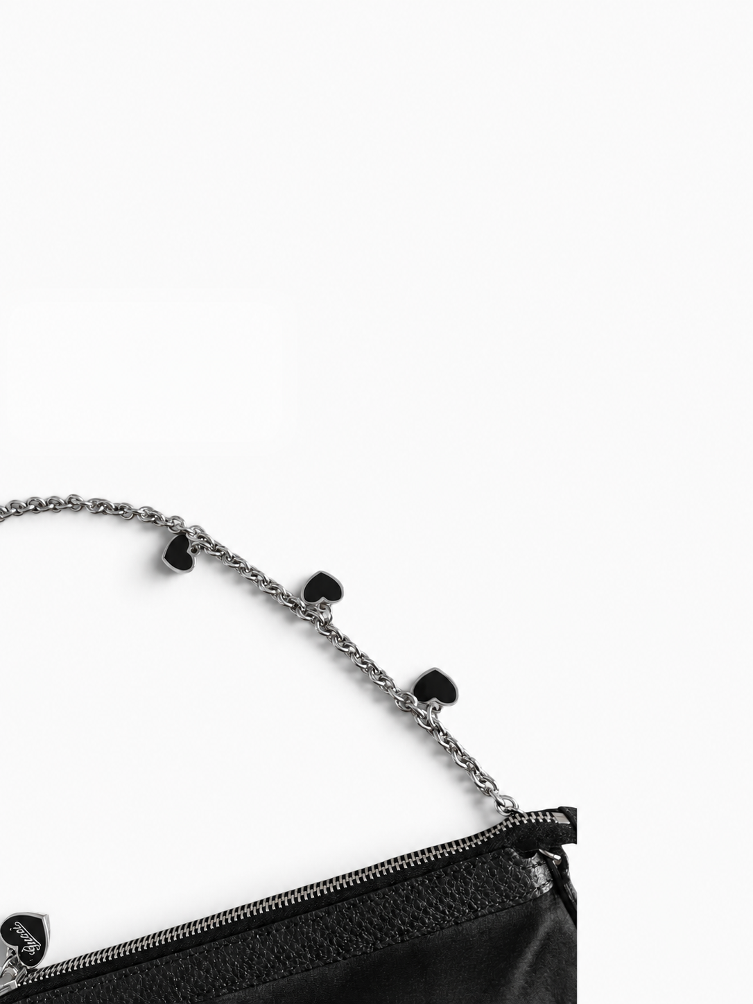 Pochette Gucci Charm Chain – Satin noir