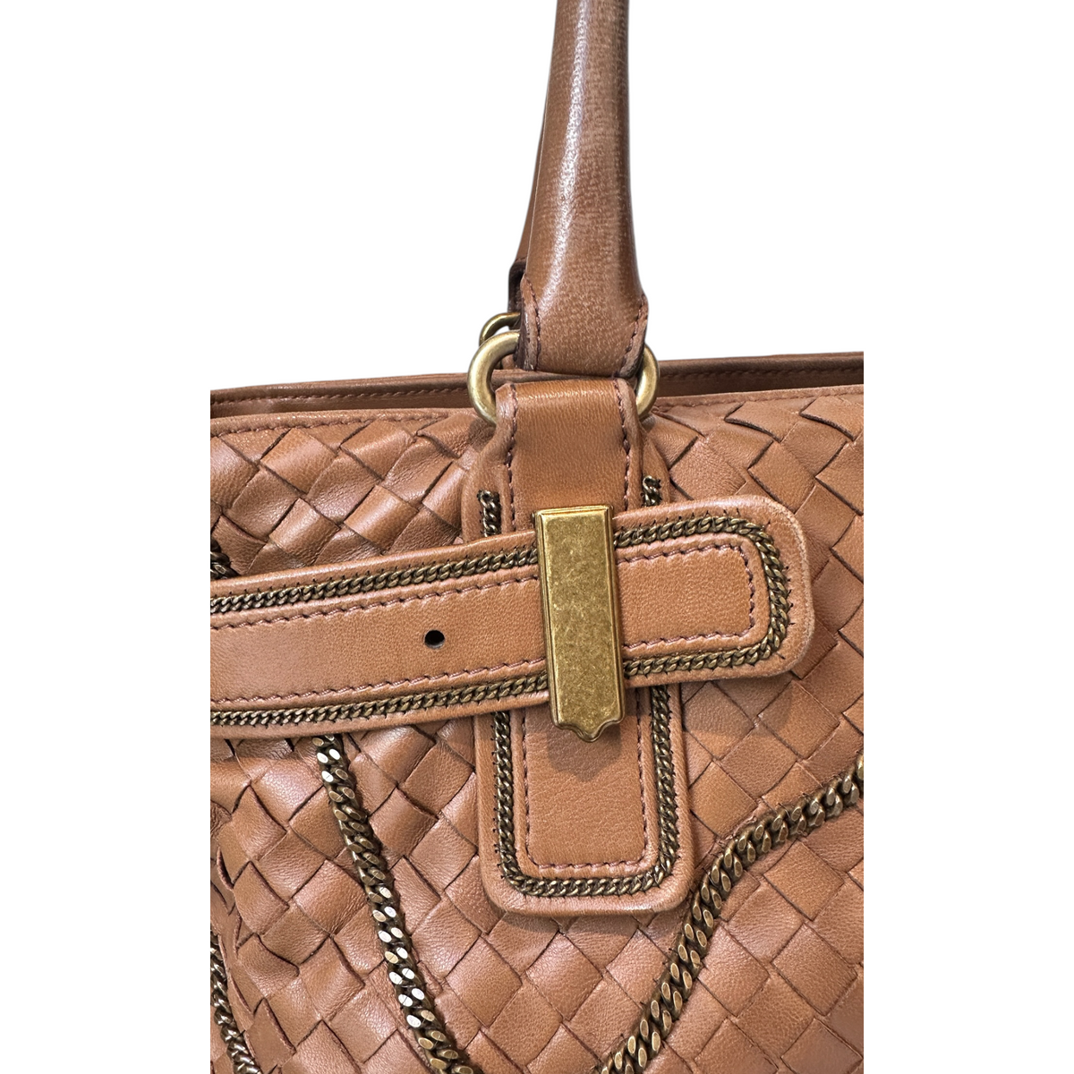 Bottega Veneta cabas Intrecciato à chaînes