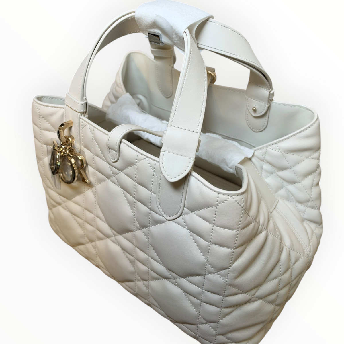 Sac Dior Toujours Medium blanc en cuir