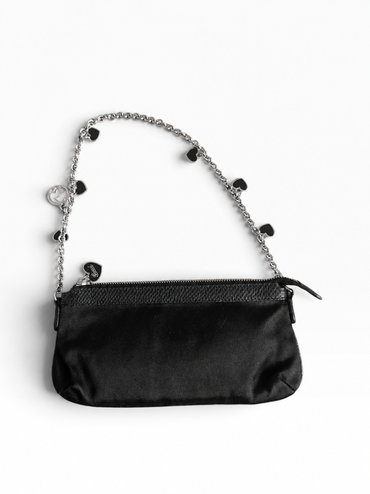 Pochette Gucci Charm Chain – Satin noir