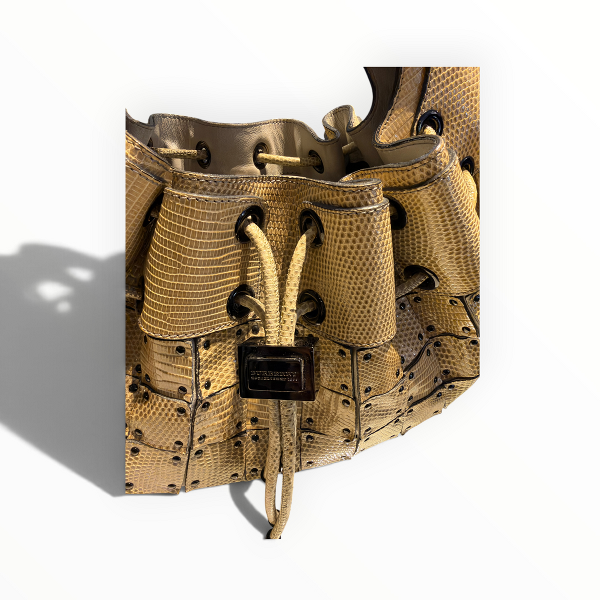 Sac à main Burberry Prorsum en cuir effet lézard