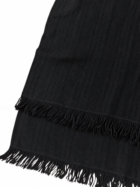châle Hermès New Libris noir.