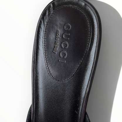 Mules Gucci noires à bout pointu  (Gucci Tom Ford)