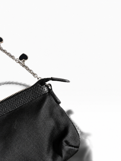 Pochette Gucci Charm Chain – Satin noir