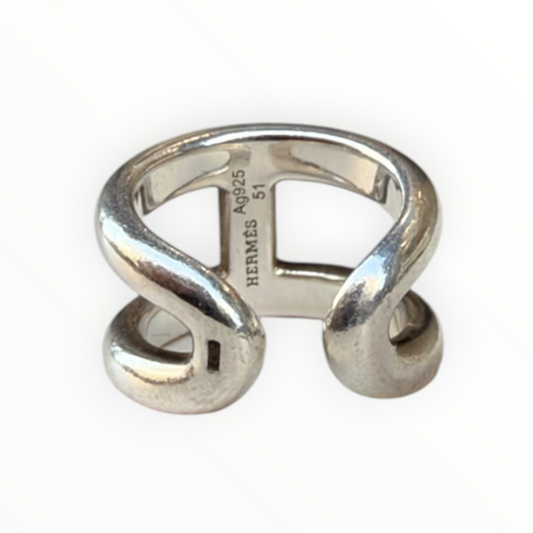 Hermès – Bague en argent 925 – Taille 51