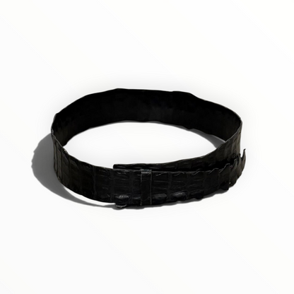 Ceinture Gucci by Tom Ford en crocodile noir Automne/Hiver 2002