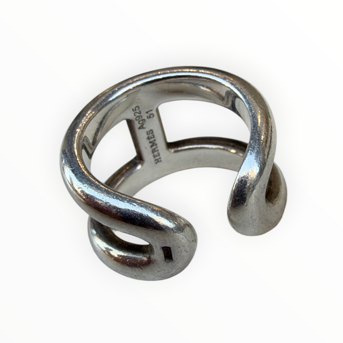 Hermès – Bague en argent 925 – Taille 51