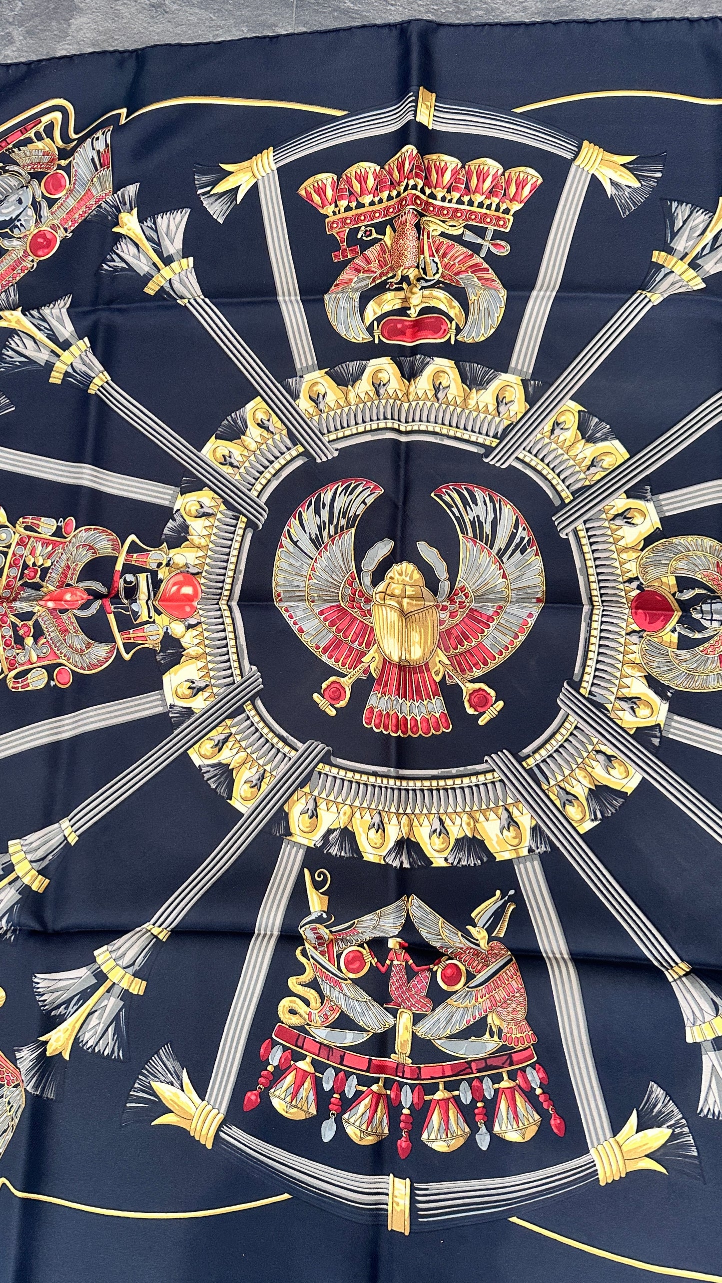 Hermès "Egypte" Scarf – Caty Latham – 90 cm