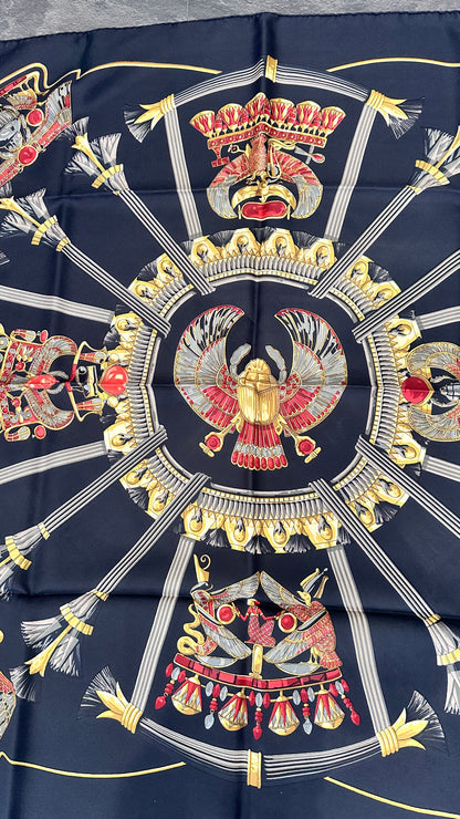 Hermès "Egypte" Scarf – Caty Latham – 90 cm