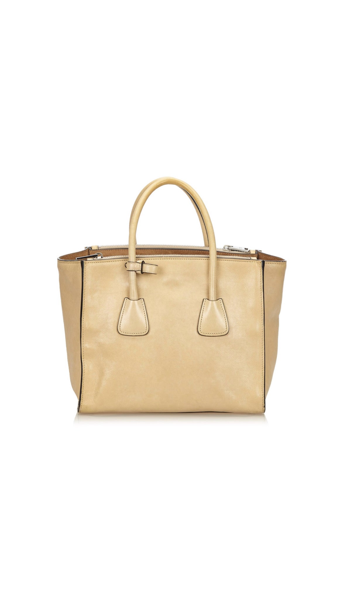 Sac Prada cuir de veau beige