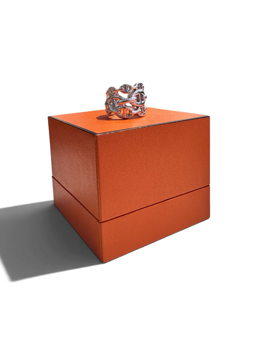 Bague hermès chaîne d’ancre T53