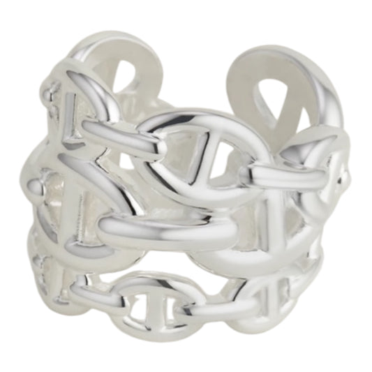 Bague hermès chaîne d’ancre T53