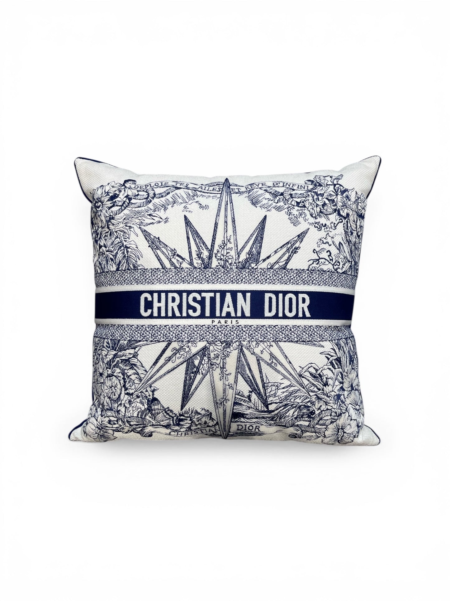 Dior Maison Cushion – Toile de Jouy Navy Blue