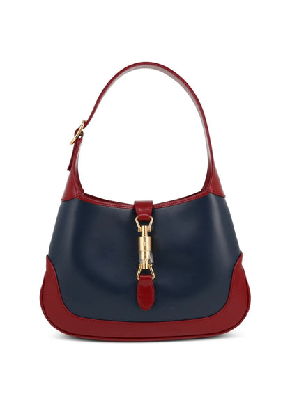 Sac à main Gucci Jackie en cuir bordeaux et bleu