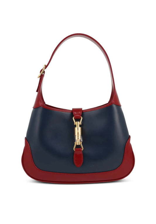 Sac à main Gucci Jackie en cuir bordeaux et bleu