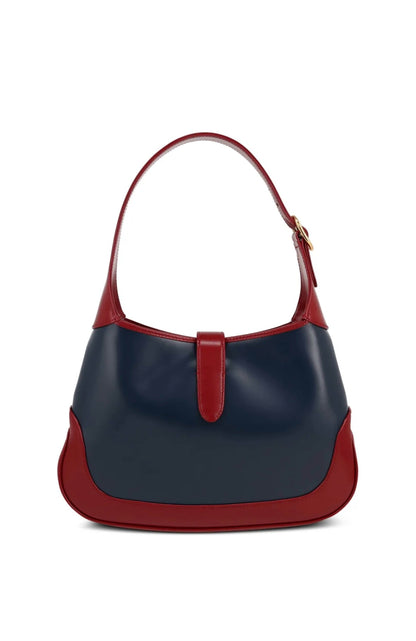 Sac à main Gucci Jackie en cuir bordeaux et bleu