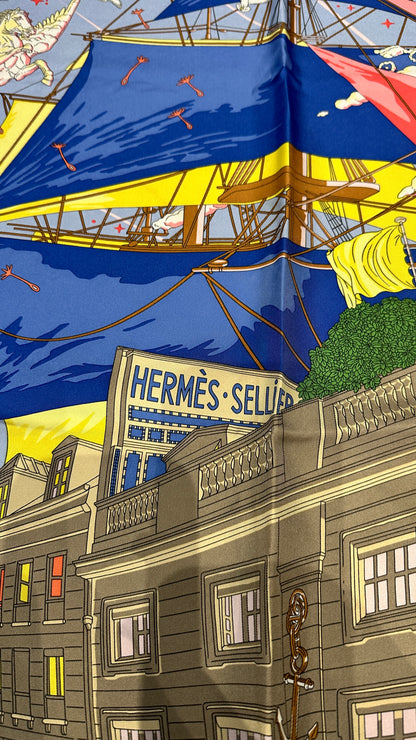 Carré 90 Hermes " flagship" - soie