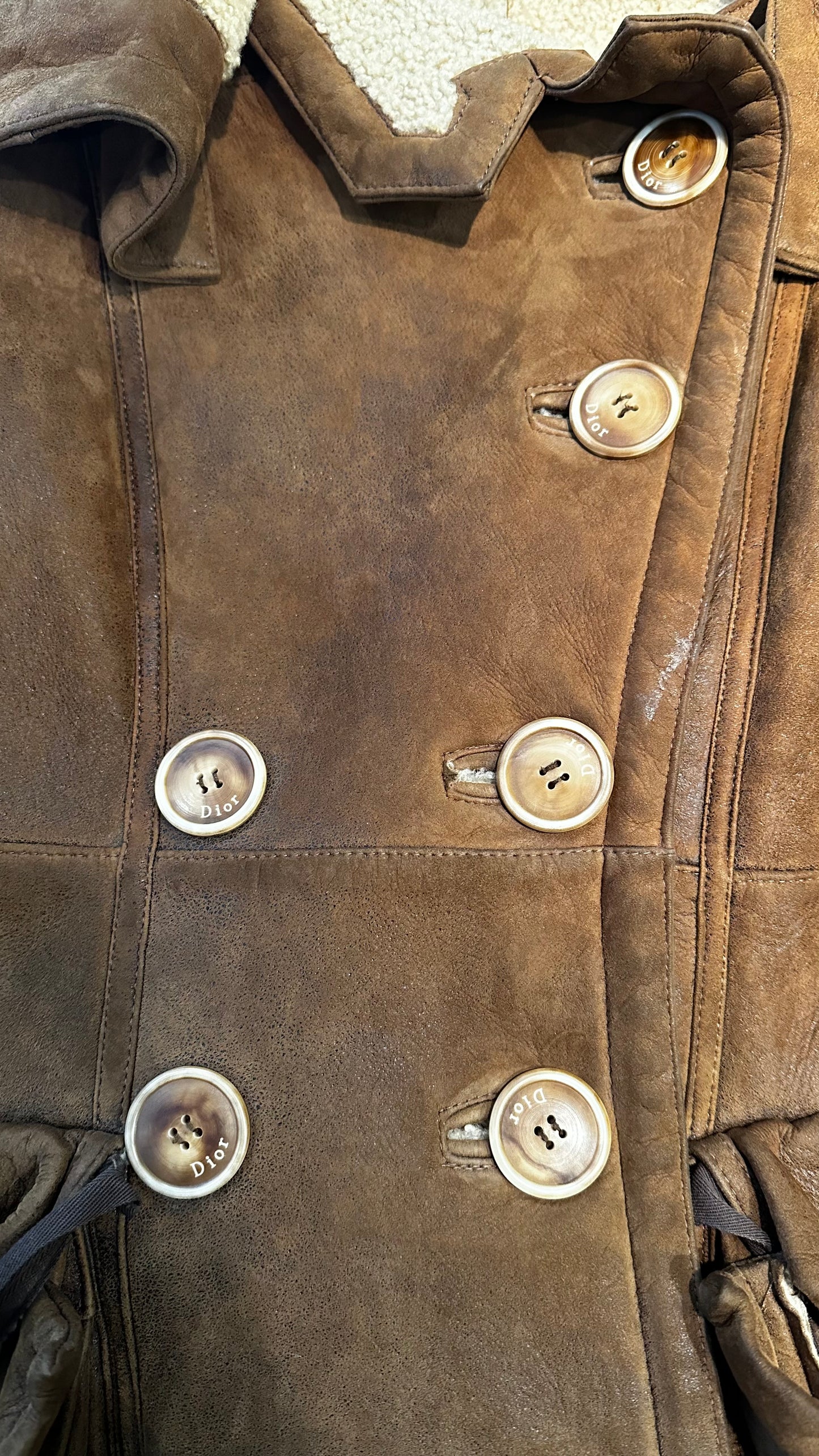 Veste 100 % cuir d’agneau Dior Vintage