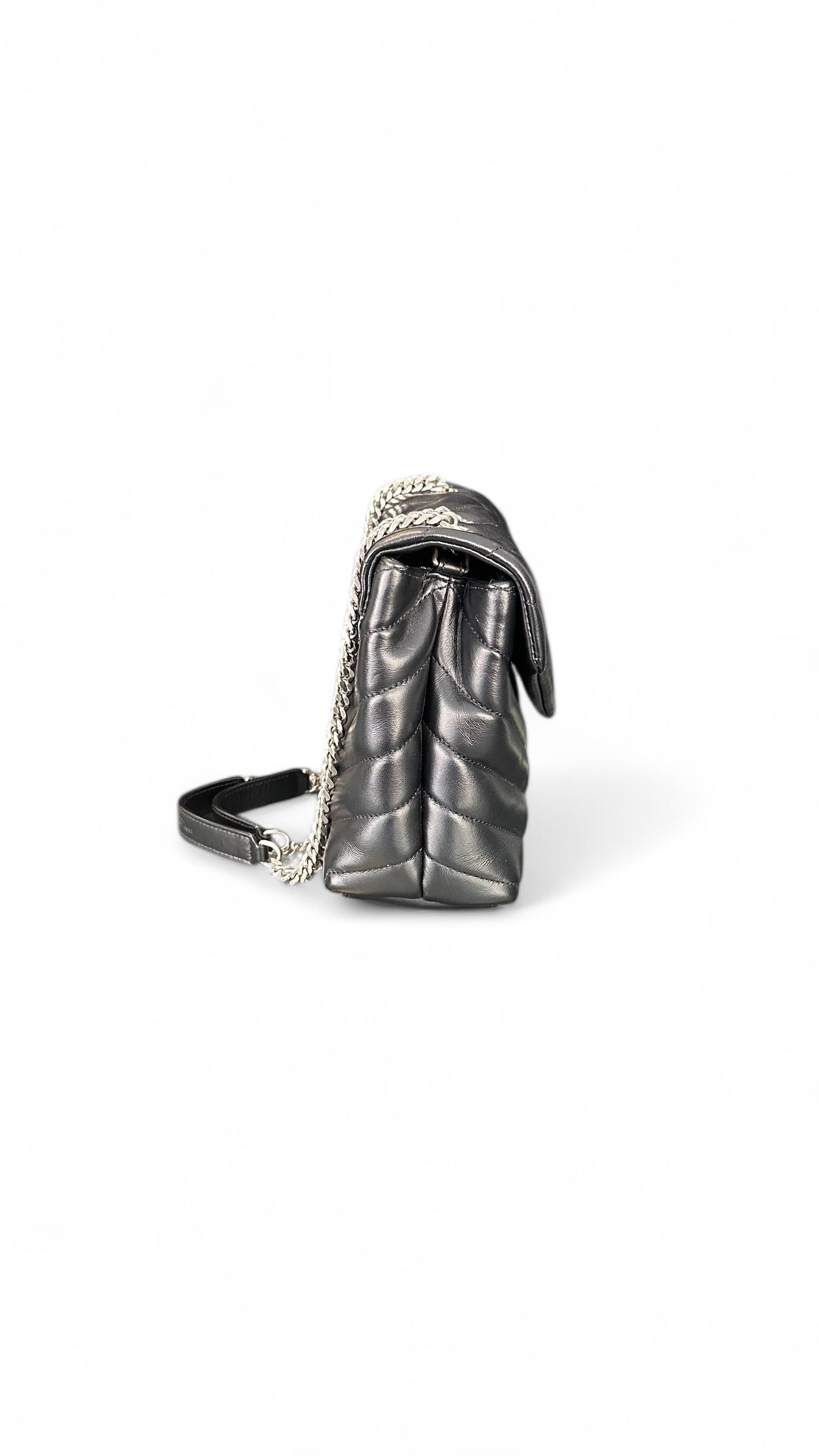 Sac YSL Loulou – Cuir matelassé noir – Très bon état