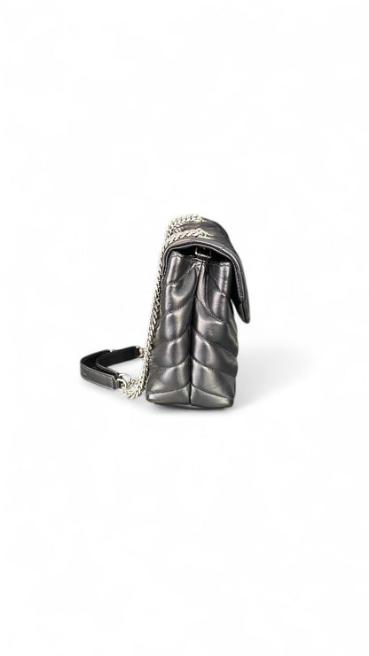 Sac YSL Loulou – Cuir matelassé noir – Très bon état