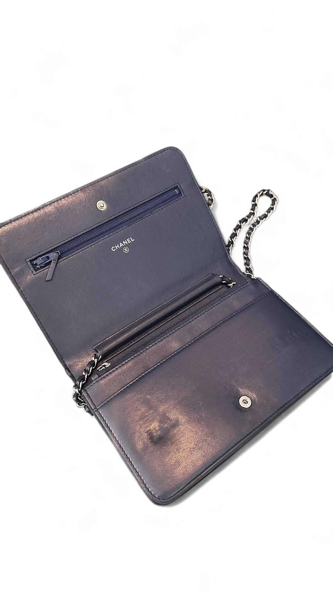 Chanel Wallet on Chain – Cuir d’agneau bleu – Années 2016