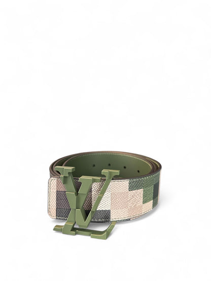Louis Vuitton LV Mega Pixel 40mm Ceinture Réversible Damoflage Vert Damier