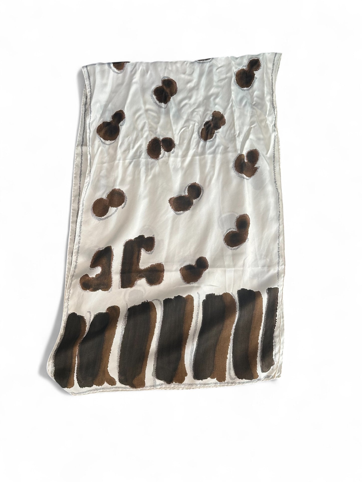 Carré de soie vintage Courrèges – Années 70