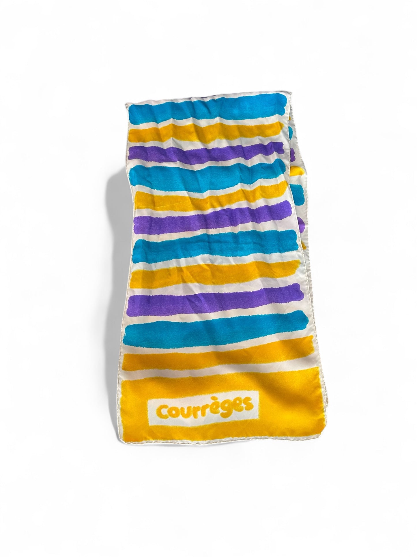 Carré de soie vintage Courrèges – Années 70