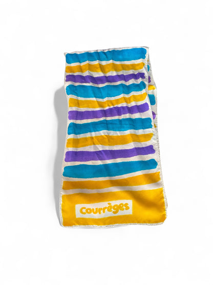 Carré de soie vintage Courrèges – Années 70