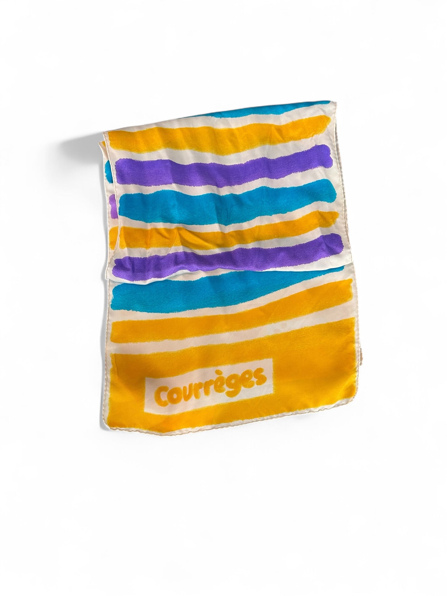 Carré de soie vintage Courrèges – Années 70