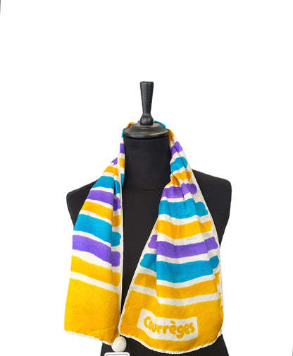 Carré de soie vintage Courrèges – Années 70