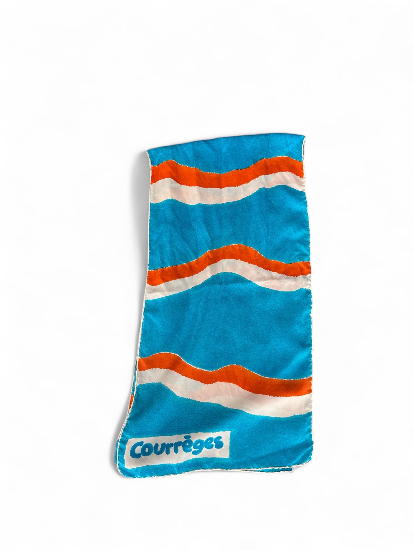 Carré de soie vintage Courrèges – Années 70
