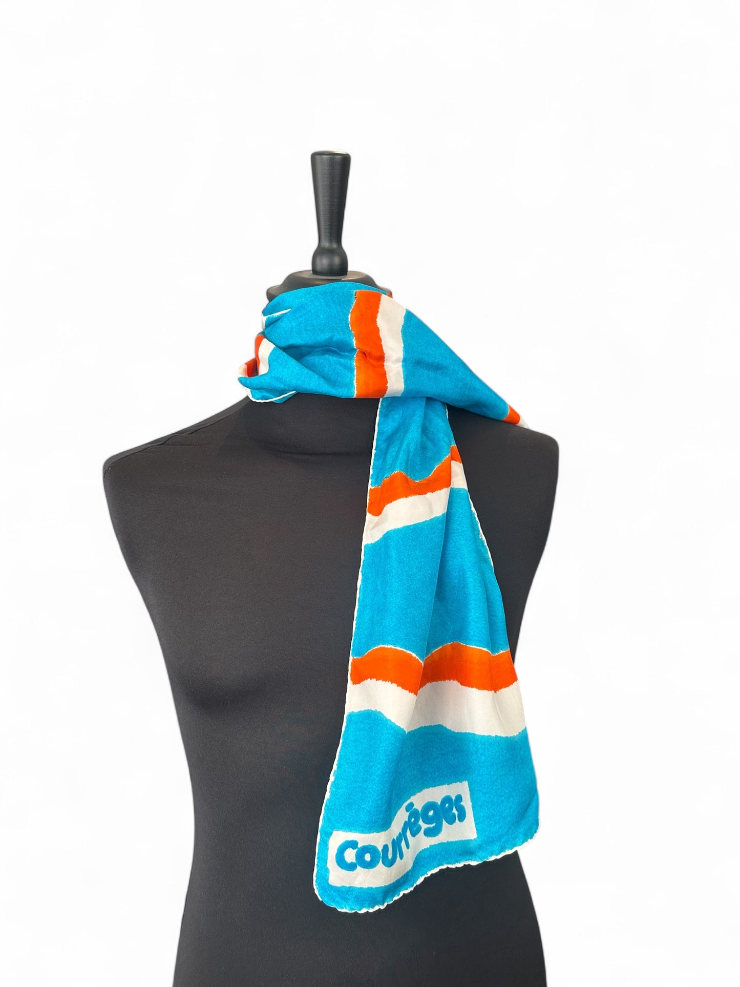 Carré de soie vintage Courrèges – Années 70