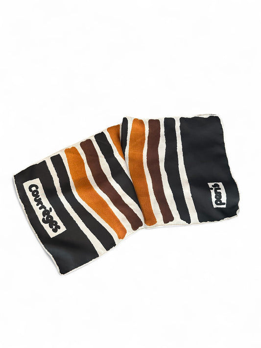 Carré de soie vintage Courrèges – Années 70