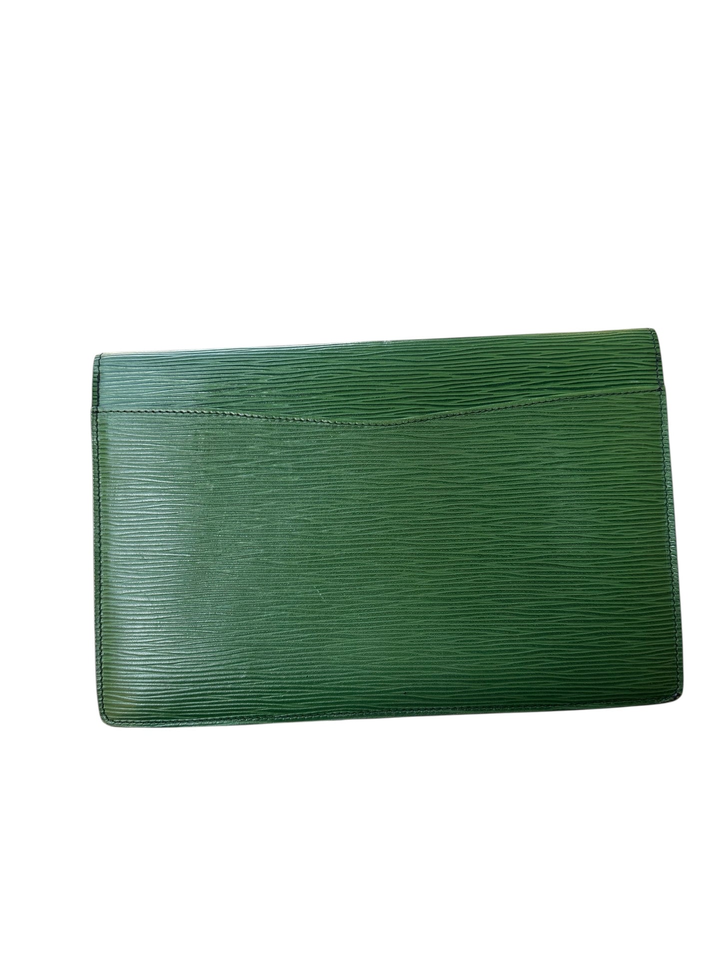 Pochette Louis Vuitton vert cuir épi - vintage