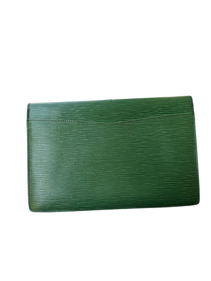 Pochette Louis Vuitton vert cuir épi - vintage