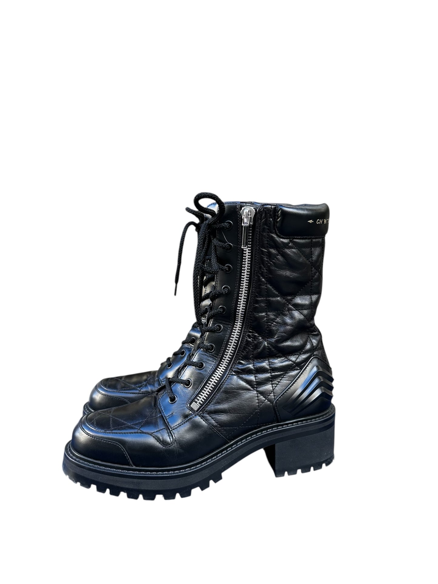 Boots Dior - cuir noir