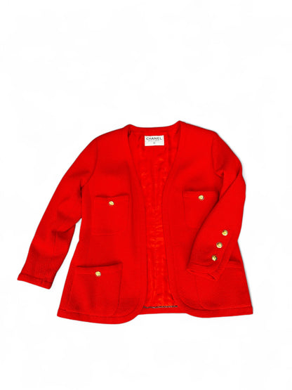 Veste Chanel - rouge vif vintage