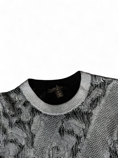 Top Louis Vuitton gris/argenté