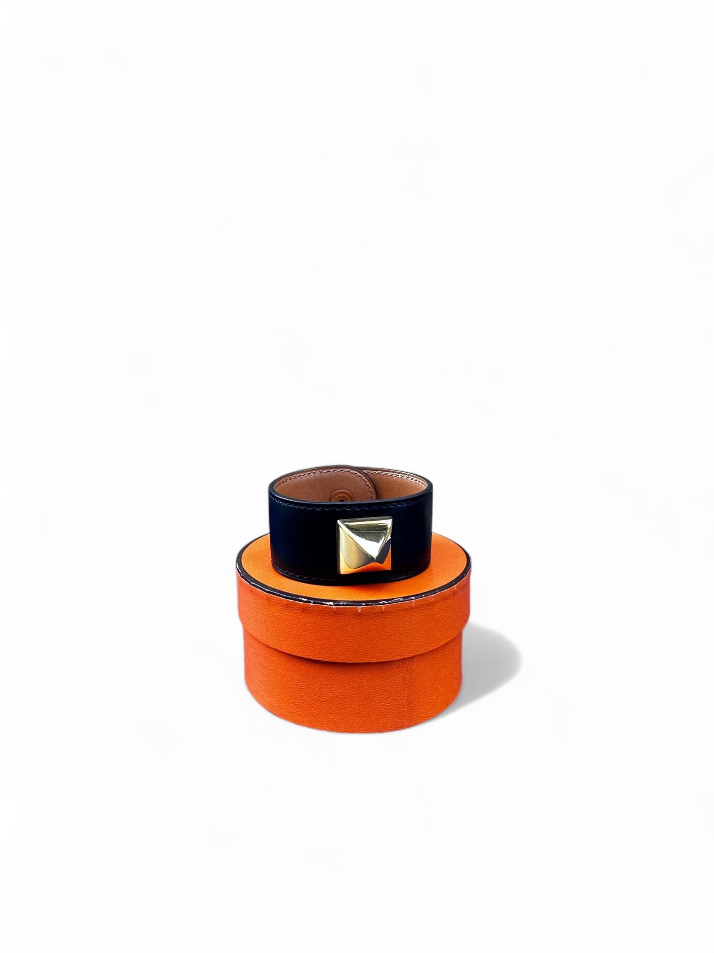 Bracelet Hermès Médor – Cuir Box Noir – Taille T1