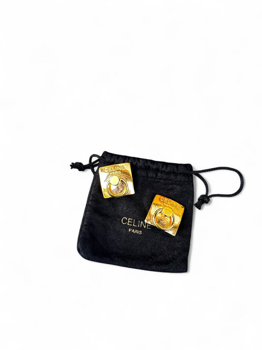 Boucle d’oreille CELINE vintage à clip –